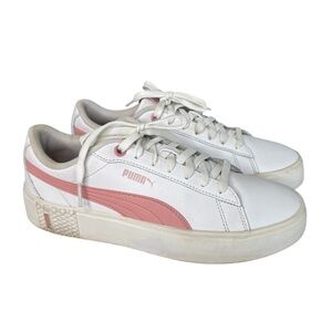 Puma Smash Platform V2 Casual Sneakers Womens Shoe Size 9 White / Pink 373035-05